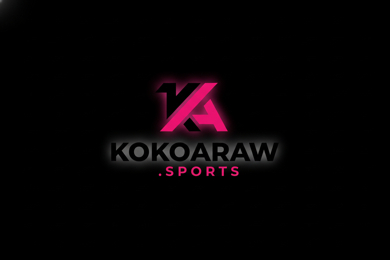 KOKOARAW.SPORTS marca de deporte sencilla negro y rosa
